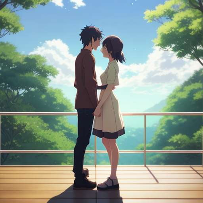 Romantic Anime Couple Midjourney Prompt - Unique Customizable Image Pr –  Socialdraft
