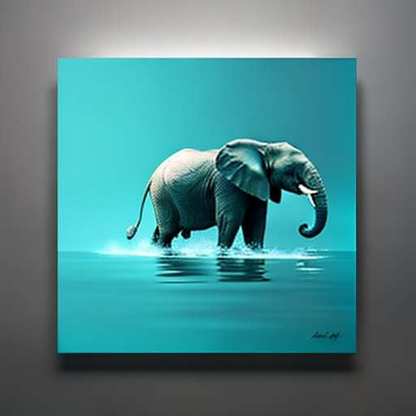 Elephant in Water Midjourney Prompt - Customizable Text-to-Image Creation - Socialdraft