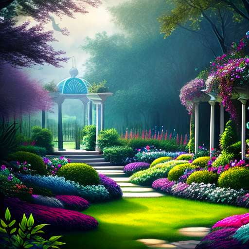 Mythical Garden Midjourney Prompt for Customized Fantasy Art - Socialdraft