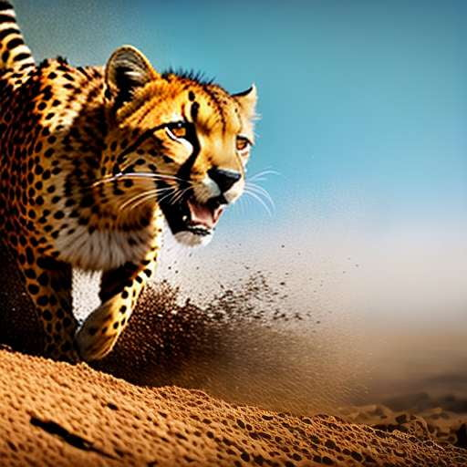 Cheetah Chase Midjourney Prompt - Customizable Animal Art Creation - Socialdraft