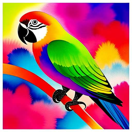 "Colorful Parrot with Flower Garden" - Custom Midjourney Prompt for Image Generation - Socialdraft