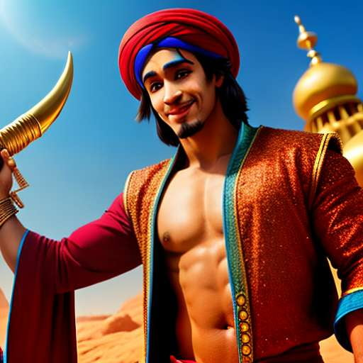 "Magical Aladdin Portrait Midjourney Prompt" - Socialdraft