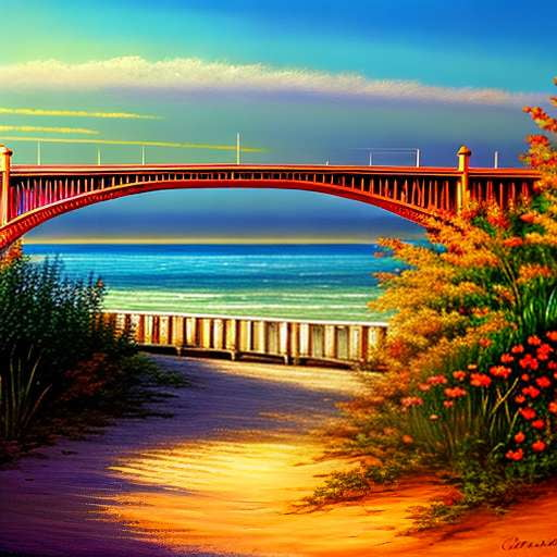 Beach Bridge Midjourney Prompt - Customizable Text-to-Image Creation - Socialdraft