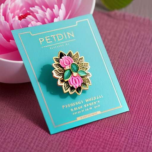 Peony Enamel Pin Midjourney Prompt - Create Your Own Unique Enamel Pin - Socialdraft