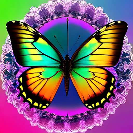 "Stained Glass Butterflies" Midjourney Prompt - Customizable Text-To-Image Creation - Socialdraft