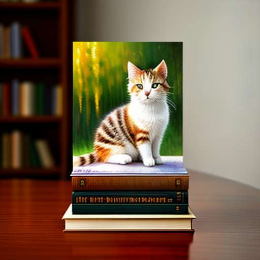 Curious Kitten Reading Midjourney Prompt for DIY Art Projects - Socialdraft