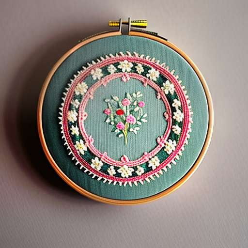 Vintage Embroidery Midjourney Creation - Unique and Customizable - Socialdraft