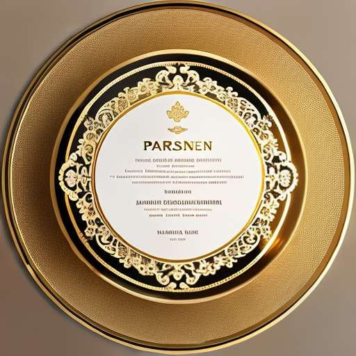Parisian High Tea Menu Card with Gold Accent - Midjourney Prompt - Socialdraft