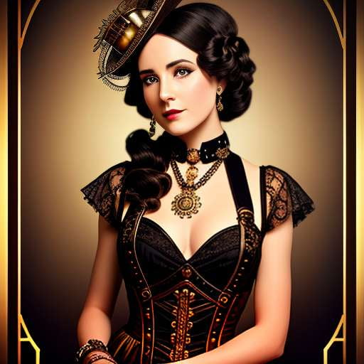 Steampunk Evening Gown Midjourney Prompt: Create Your Victorian Fantasy - Socialdraft