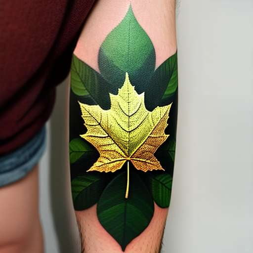 Maple leaf tattoo by Dmitriy Samohin | Post 27