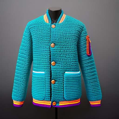 Crochet College Jacket Midjourney Prompt: Create Your Own Unique Design - Socialdraft