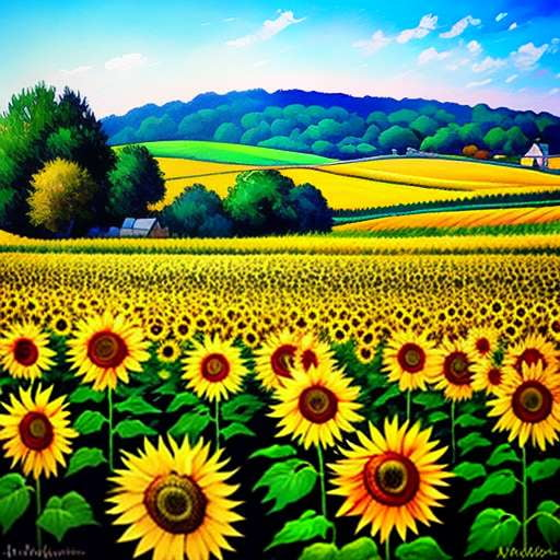 "Sunflower Garden" Midjourney Prompt for Stunning Custom Art - Socialdraft