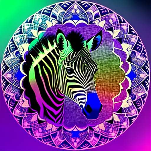 Enchanted Forest Mandala Zebra Midjourney Prompt - Socialdraft