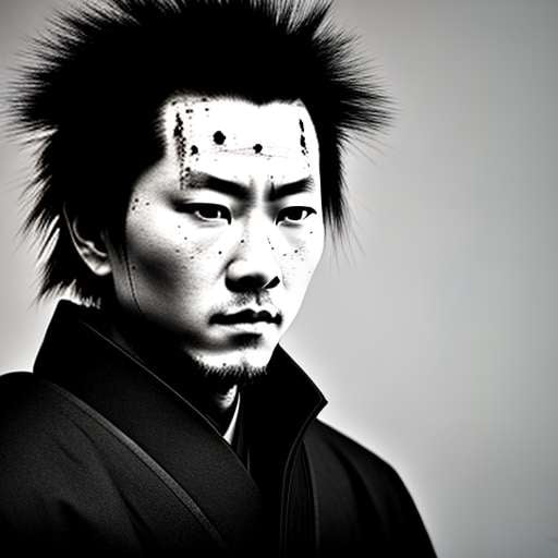 Samurai Portrait Midjourney Prompt - Customizable Japanese Warrior Art - Socialdraft