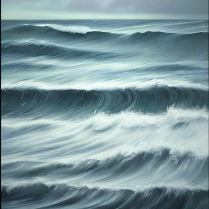 Midjourney Ocean Art: Moody Rough Seas - Socialdraft