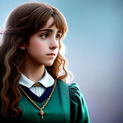 Hermione Granger in the world of Harry Potter is a tribute to the launch of  the game Hogwarts Legacy. : r/midjourney