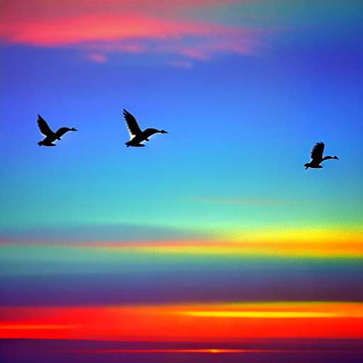 Happy Birds at Sunset Midjourney Prompt for Unique Image Creation - Socialdraft