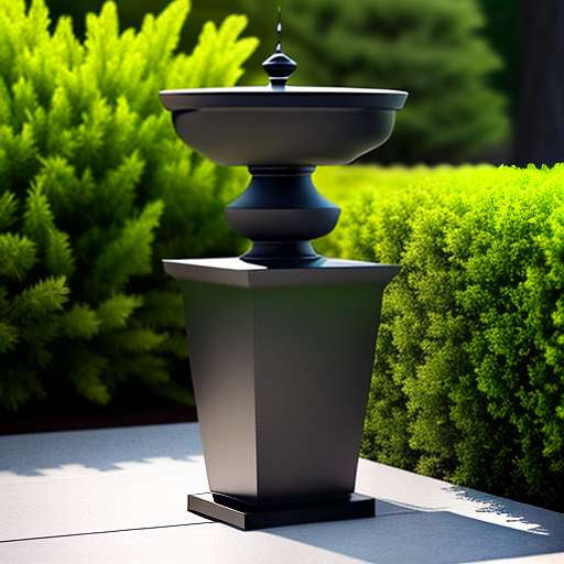 Solar Urn Fountain Midjourney Prompt - Create Your Own Tiered Garden Fountain Image - Socialdraft