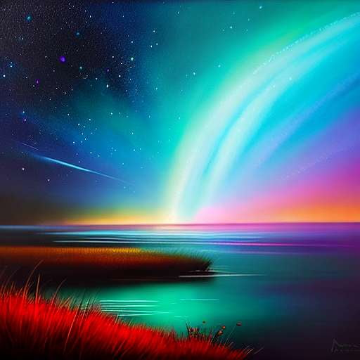 "Nebula Lakeside" Customizable Midjourney Image Prompt - Socialdraft