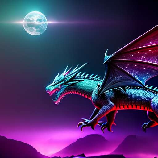 Galactic Dragon Mythical Beast Midjourney Prompt - Socialdraft
