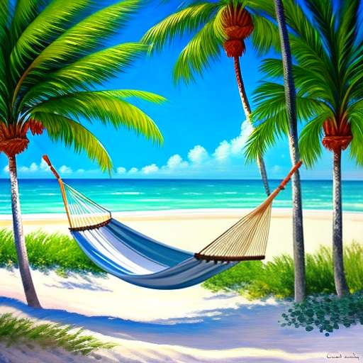 "Relaxing Beach Hammock" Midjourney Prompt - Customizable Text-to-Image Creation for Your Perfect Escape - Socialdraft