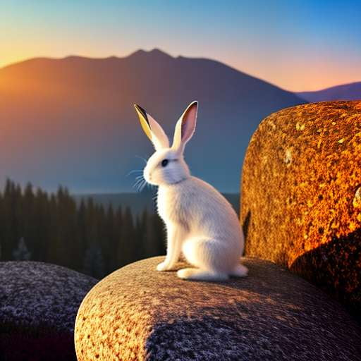 Mountain Sunrise Bunny Midjourney Prompt - Socialdraft