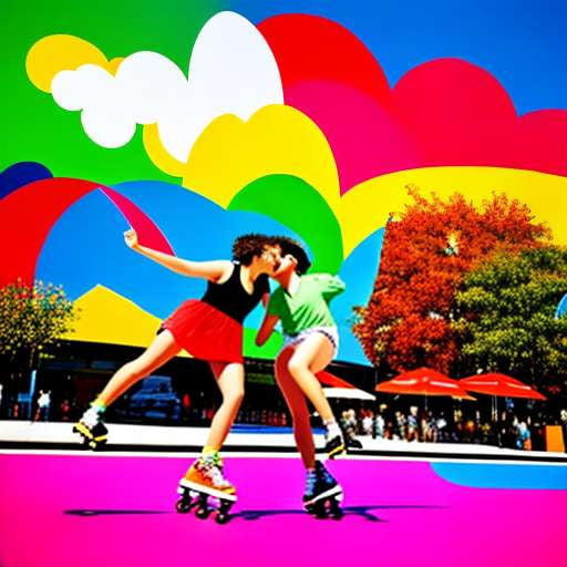 Roller Skating Couples - Midjourney Prompt for Unique Art Creation - Socialdraft