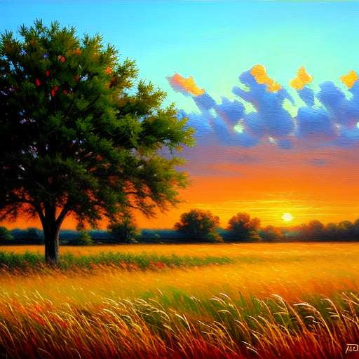 "Texas Prairie Sunrise" Midjourney Image Prompt for Unique Artistic Expression - Socialdraft
