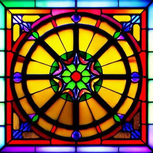 Rainbow Stained Glass Midjourney Prompt for Custom Art Creation - Socialdraft