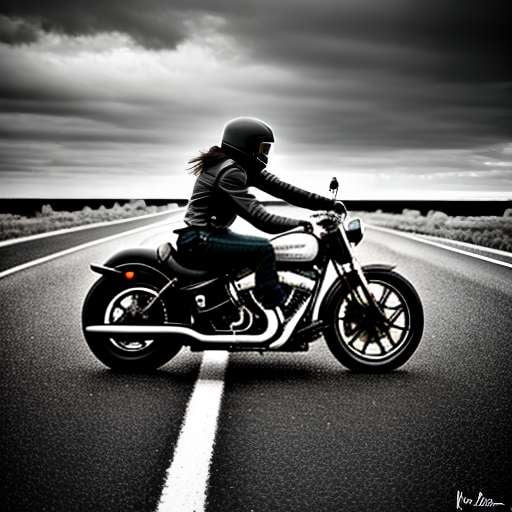 "Motorcycle Portrait" Midjourney Prompt - Create Your Own Custom Motorcycle Art Pieces - Socialdraft