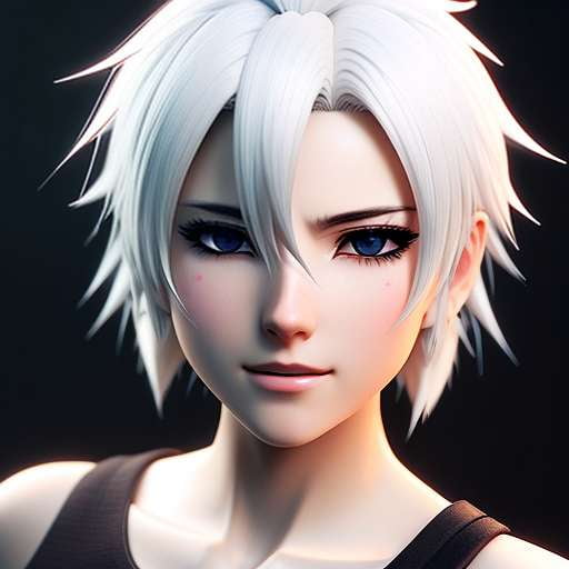 "White-Haired Anime Character" Midjourney Prompt for Image Generation - Socialdraft