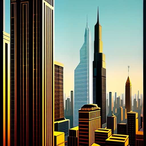 "Art Deco Cityscape" Midjourney Image Generation Prompt - Customizable and Unique - Socialdraft