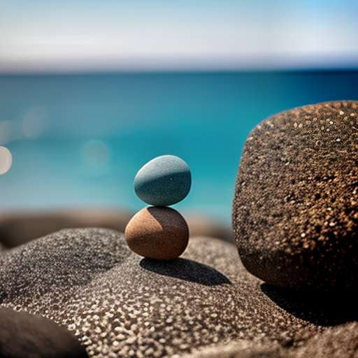 Beach Rocks Balance Midjourney Prompt - Customizable Image Generation - Socialdraft