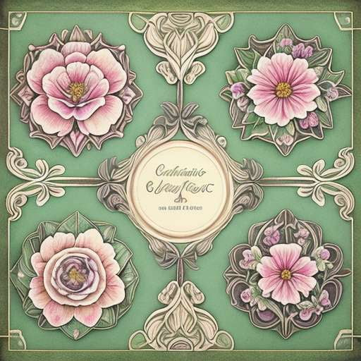 Flower Lettering Vintage Logos for Custom Branding - Midjourney Prompt - Socialdraft