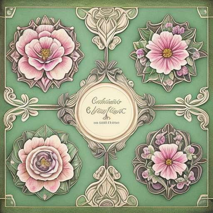 Flower Lettering Vintage Logos for Custom Branding - Midjourney Prompt - Socialdraft