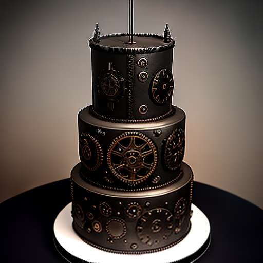 Gothic Steampunk Underworld Cake Midjourney Prompt - Text-to-Image Customizable Design - Socialdraft