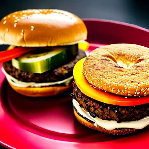 Veggie Pretzel Bun Burger Midjourney Prompt - Socialdraft