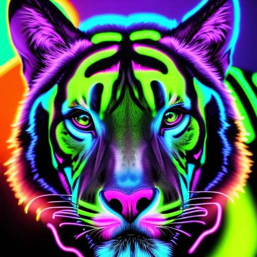 Neon Animal Portraits - Realistic and Cute Midjourney Prompts - Socialdraft