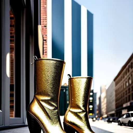 Metallic Cut-Out Booties Midjourney Creation for Custom DIY Fashion Projects - Socialdraft