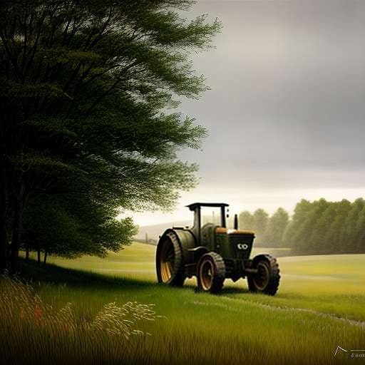 "Customizable Tractor Art Midjourney Prompt - Create Your Own Unique Farm Scene" - Socialdraft