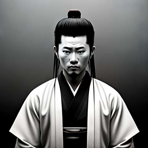 Samurai Portrait Midjourney Prompt for Modern Decor - Socialdraft