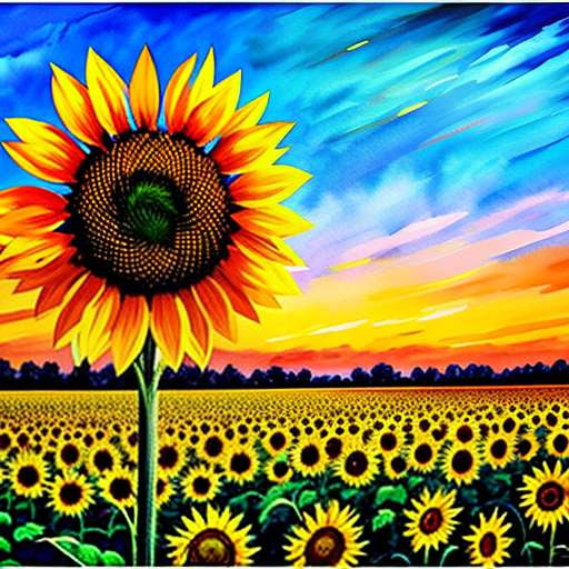 Sunflower Field Midjourney Prompt - Create Your Own Vibrant Masterpiece - Socialdraft