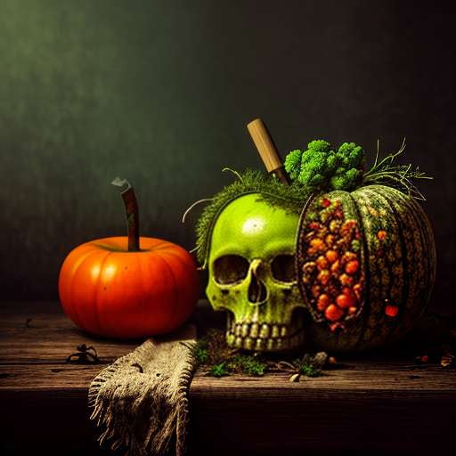 Horror Fruit and Veggie Still-Life Midjourney Prompt - Customizable Scary Art Creation Tool for your Shopify Store! - Socialdraft