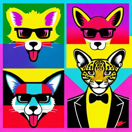 Pop Art Animal Sticker Midjourney: Bold and Vibrant Designs for Your Personality - Socialdraft