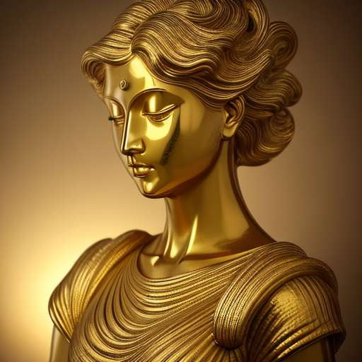 Midjourney Prompt: Ultra-Realistic Gold Statue Creation for Custom Artistic Designs - Socialdraft