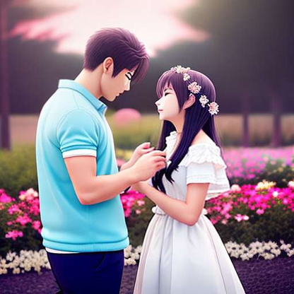 Anime Couple Midjourney Prompt - Create your own romantic artwork - Socialdraft