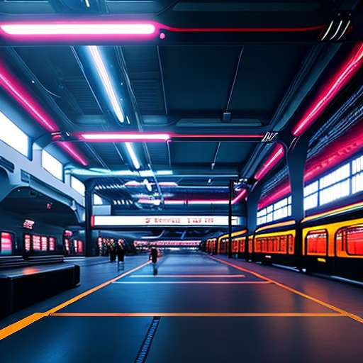 Cyberpunk Train Station Midjourney Prompt - Socialdraft
