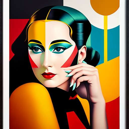 Art Deco Color Portrait Prompt - Unique Midjourney Image Generation - Socialdraft