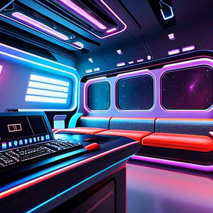 Galactic Spacecraft Interior Midjourney Prompt - Customizable Sci-Fi Inspiration for Designers and Artists. - Socialdraft