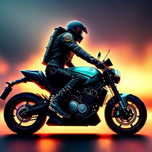 Cyberpunk Motorcycle Rider Midjourney Prompt - Socialdraft